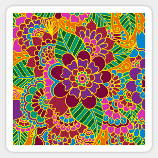 Orange Flower Garden Sticker